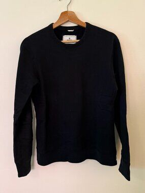 Reigning Champ Midweight Terry Slim Crewneck Sweatshirt Black Size XS